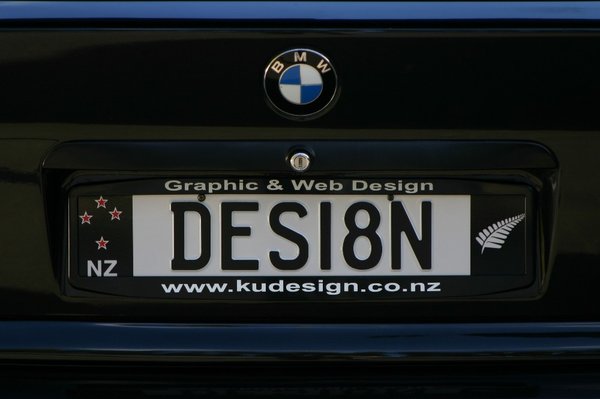 DESI8N personalised plate rear
